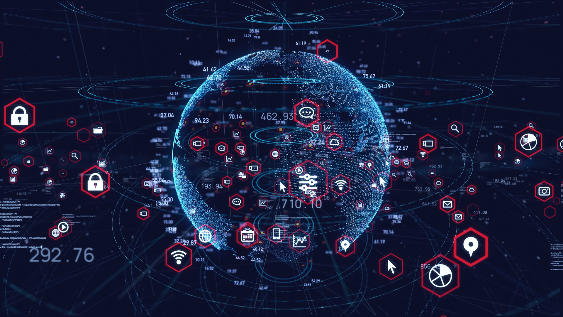Business communication network concept. Software as a service. Digital transformation.